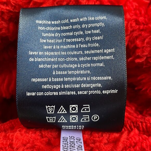 Tommy Hilfiger Vibrant Red Pullover Sherpa Sweater S XL - Picture 14 of 15